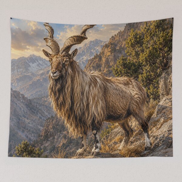 Item preview, Majestic Markhor in the Mountain Wilderness designed and sold by Pixel Junkies Studio.