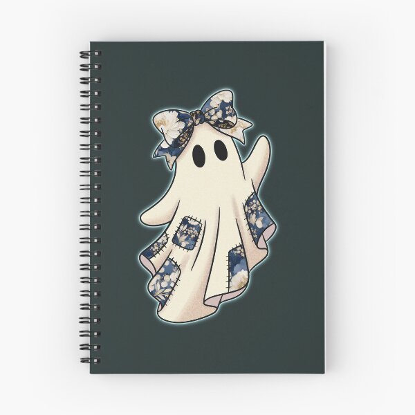 Item preview, Patch Work Floating Ghost | Cozy Autumn Halloween Illustration designed and sold by Ink & Kind Studio.