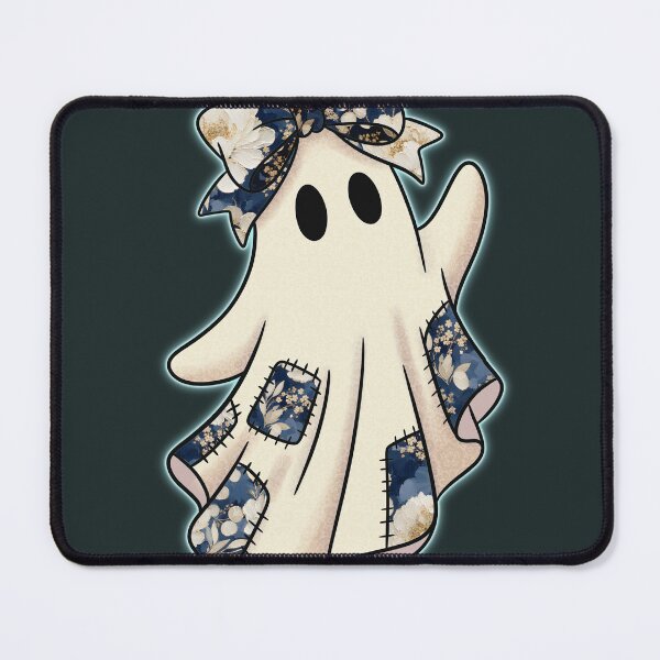 Item preview, Patch Work Floating Ghost | Cozy Autumn Halloween Illustration designed and sold by Ink & Kind Studio.