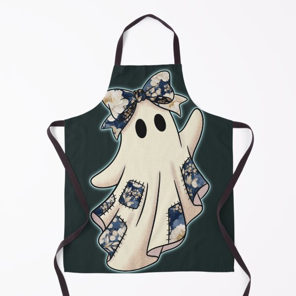Item preview, Patch Work Floating Ghost | Cozy Autumn Halloween Illustration designed and sold by Ink & Kind Studio.