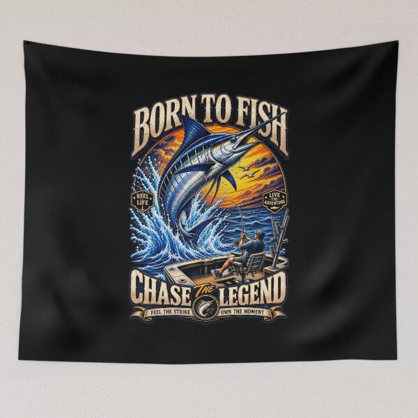 Item preview, Born to Fish Chase the Legend – Marlin Sport Fishing Deep Sea Vintage Design designed and sold by digowosante.