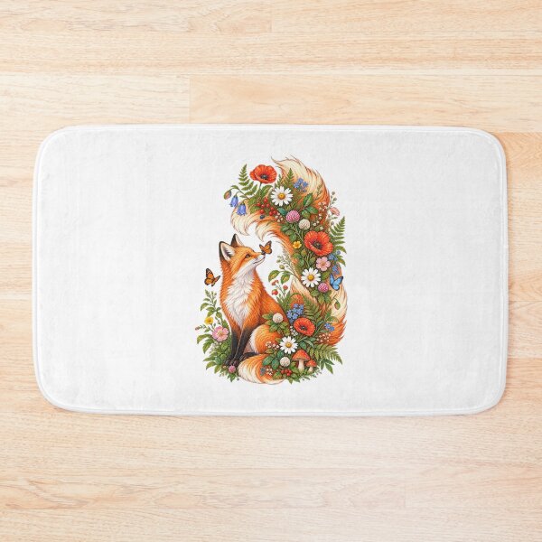 Item preview, Fox Flower Floral Fox Nature Art designed and sold by MrDev.