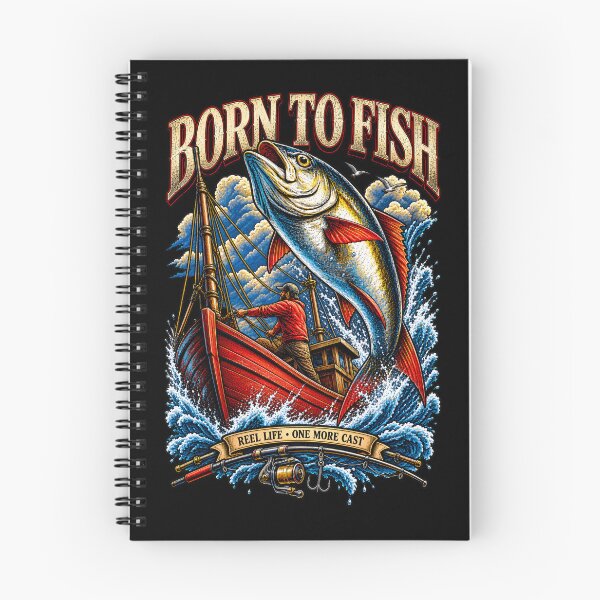 Item preview, Born to Fish Reel Life Vintage Fishing Boat Angler designed and sold by digowosante.