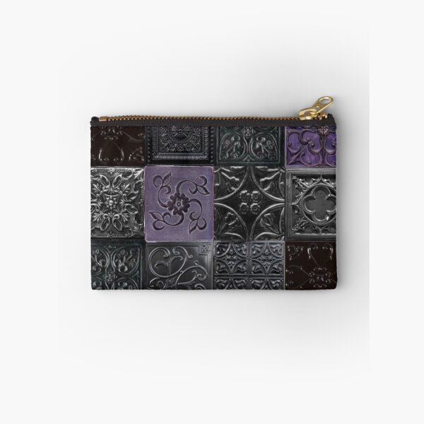Item preview, Whimsigoth Purple Patchwork Tiles - Dark Aesthetic Gothic Pattern Graphic designed and sold by BrontesWhimsyStore.