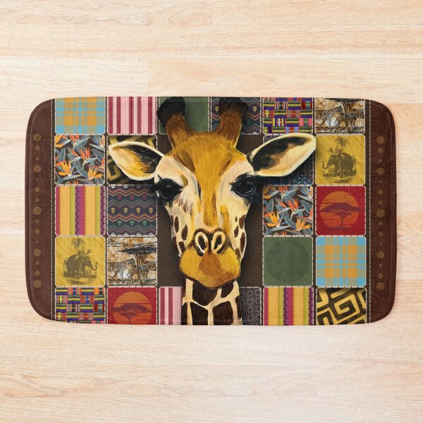 Item preview, Giraffe Safari Patchwork Animal Art designed and sold by ArtistsAtticWI.