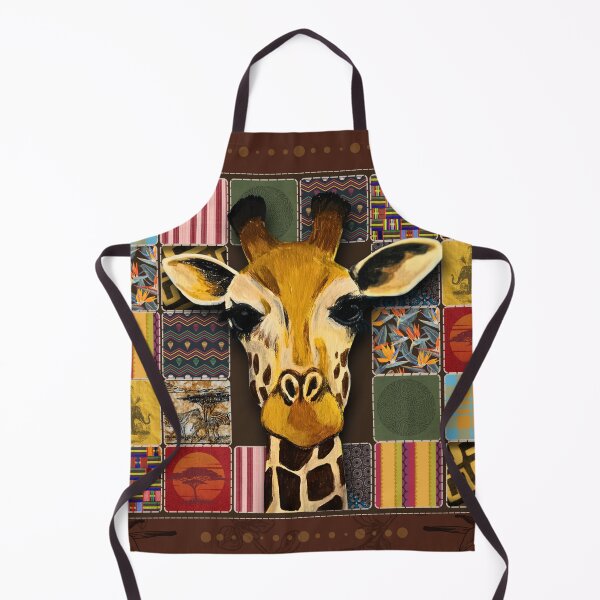 Item preview, Giraffe Safari Patchwork Animal Art designed and sold by ArtistsAtticWI.