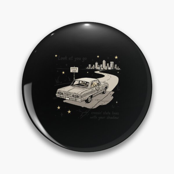 Item preview, Dog Road Trip Vintage Car State Line Retro Art designed and sold by eRigoni19.
