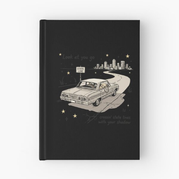 Item preview, Dog Road Trip Vintage Car State Line Retro Art designed and sold by eRigoni19.
