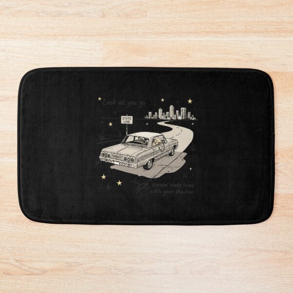 Item preview, Dog Road Trip Vintage Car State Line Retro Art designed and sold by eRigoni19.