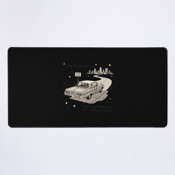 Item preview, Dog Road Trip Vintage Car State Line Retro Art designed and sold by eRigoni19.