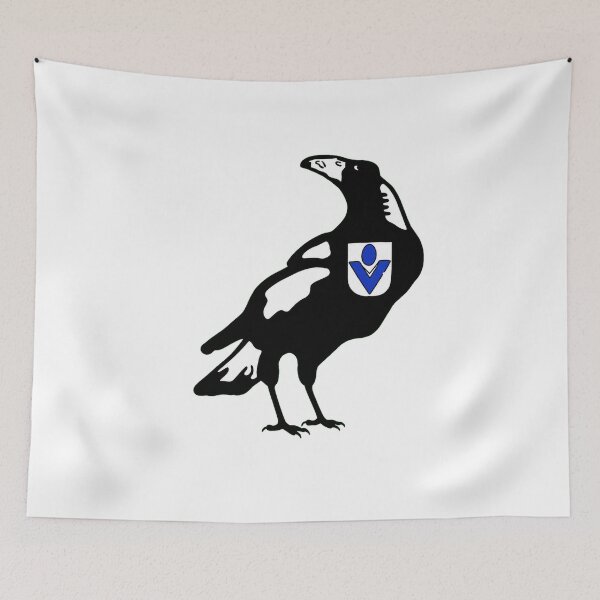 Item preview, Might Magpies Retro Drawing designed and sold by Luke Foran Sports Art.