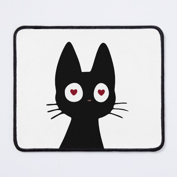 Item preview, Black Cat JiJi - Heart Eyes designed and sold by randkcreativeco.