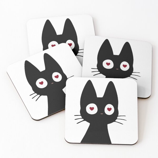 Item preview, Black Cat JiJi - Heart Eyes designed and sold by randkcreativeco.