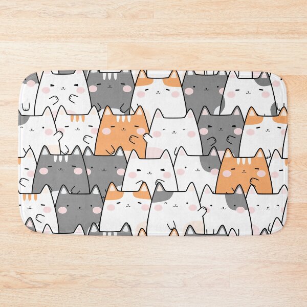 Item preview, Kawaii Cat Pastel Pattern designed and sold by Ceylune.