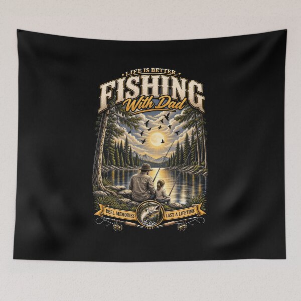 Item preview, Fishing With Dad Father Daughter Fishing Vintage Outdoor Design designed and sold by digowosante.