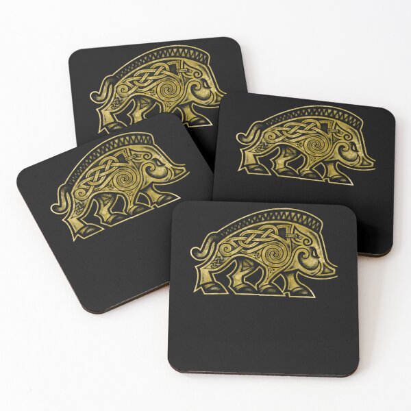 Item preview, Celtic Knotwork Golden Boar designed and sold by De-Vivianne.