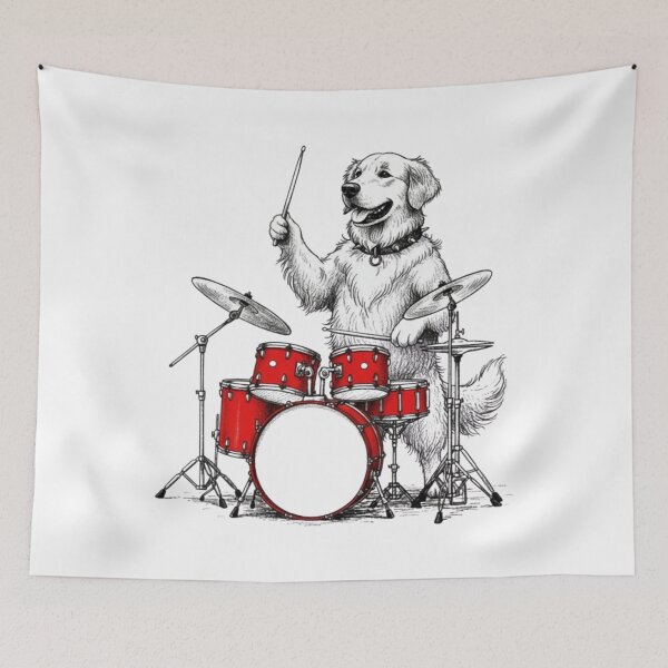 Item preview, Drummer Dog Funny a Favorite Gift designed and sold by UteSchmitz.