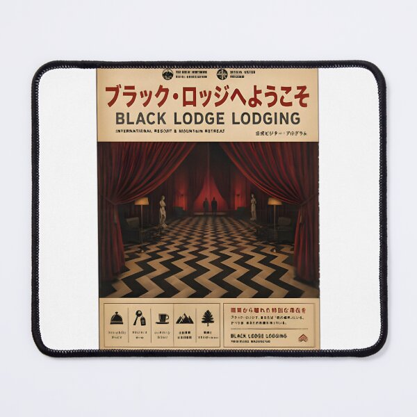 Item preview, Vintage Japanese Mysterious Red Lodge Travel Poster Art | Limited Edition designed and sold by lastochka-art.