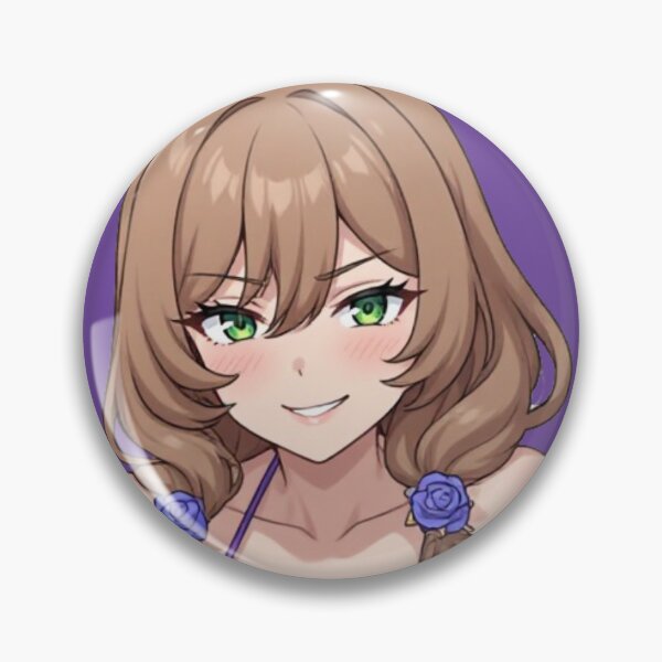 Item preview, Anime Girl with Purple Bikini and Green Eyes Art designed and sold by Jimakmo.