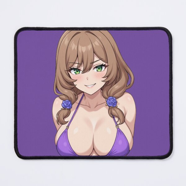Item preview, Anime Girl with Purple Bikini and Green Eyes Art designed and sold by Jimakmo.
