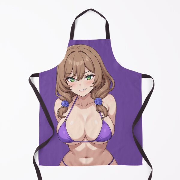 Item preview, Anime Girl with Purple Bikini and Green Eyes Art designed and sold by Jimakmo.