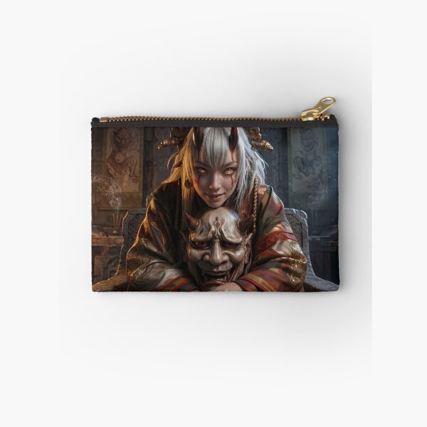 Item preview, Demon Girl Red Oni Mask Dark Fantasy designed and sold by GalleryBrisArt.