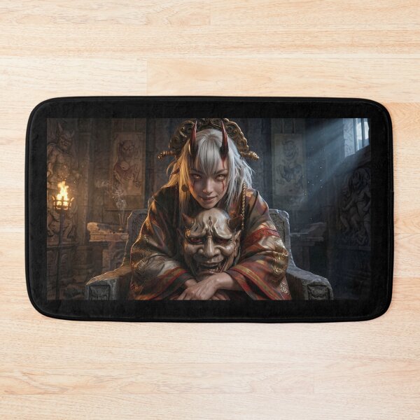 Item preview, Demon Girl Red Oni Mask Dark Fantasy designed and sold by GalleryBrisArt.