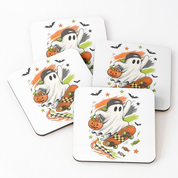 Item preview, Skateboarding Ghost Trick or Treat Halloween designed and sold by VioletNance.