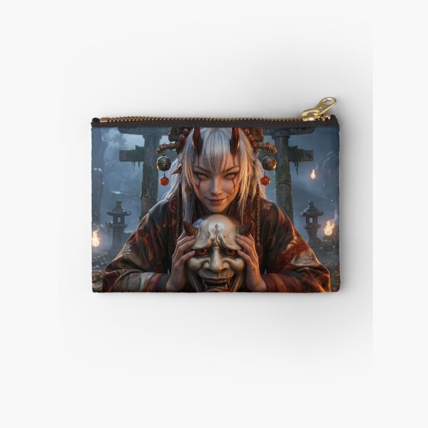 Item preview, Demon Girl Red Oni Mask Dark Fantasy designed and sold by GalleryBrisArt.