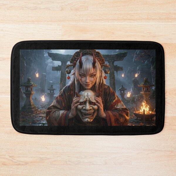 Item preview, Demon Girl Red Oni Mask Dark Fantasy designed and sold by GalleryBrisArt.