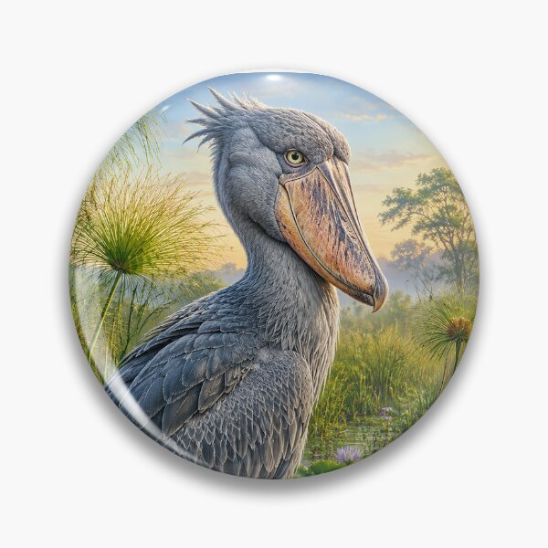 Item preview, Shoebill Stork in a Golden Wetland designed and sold by Pixel Junkies Studio.
