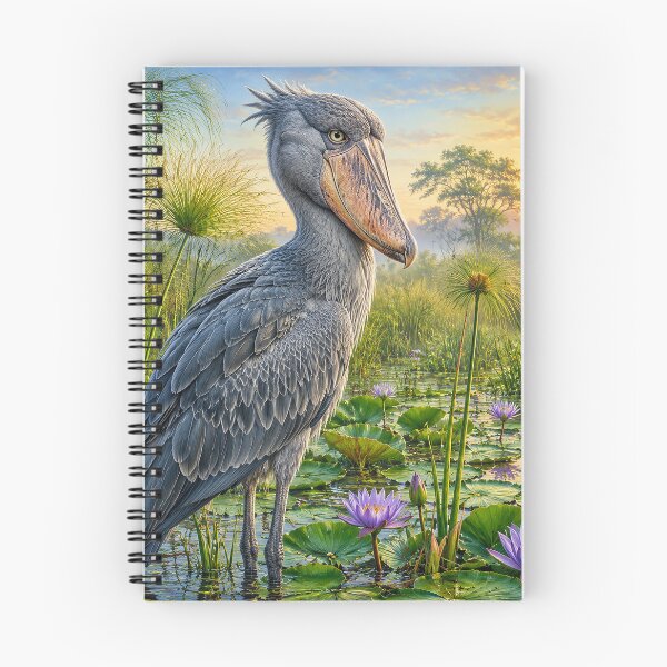 Item preview, Shoebill Stork in a Golden Wetland designed and sold by Pixel Junkies Studio.