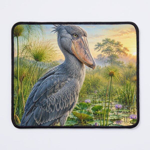 Item preview, Shoebill Stork in a Golden Wetland designed and sold by Pixel Junkies Studio.