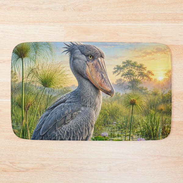 Item preview, Shoebill Stork in a Golden Wetland designed and sold by Pixel Junkies Studio.
