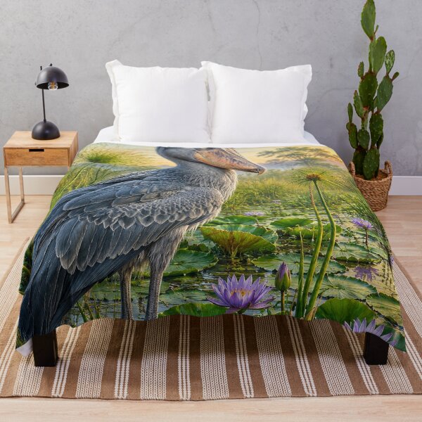 Item preview, Shoebill Stork in a Golden Wetland designed and sold by Pixel Junkies Studio.