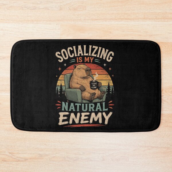 Item preview, Socializing Is My Natural Enemy Funny Introvert Capybara designed and sold by mraihan.