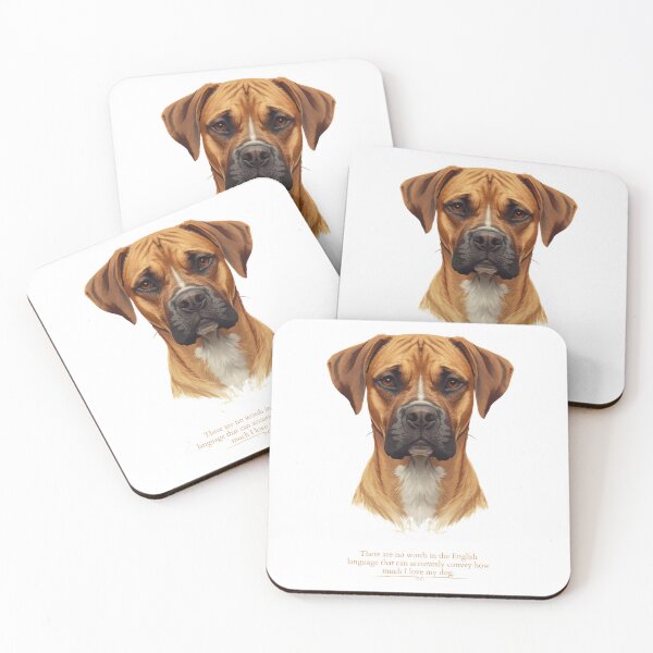 Item preview, Boxador Dog Lover Gift – Boxer Lab Mix Portrait & Love Quote designed and sold by WaggingTailsCo.