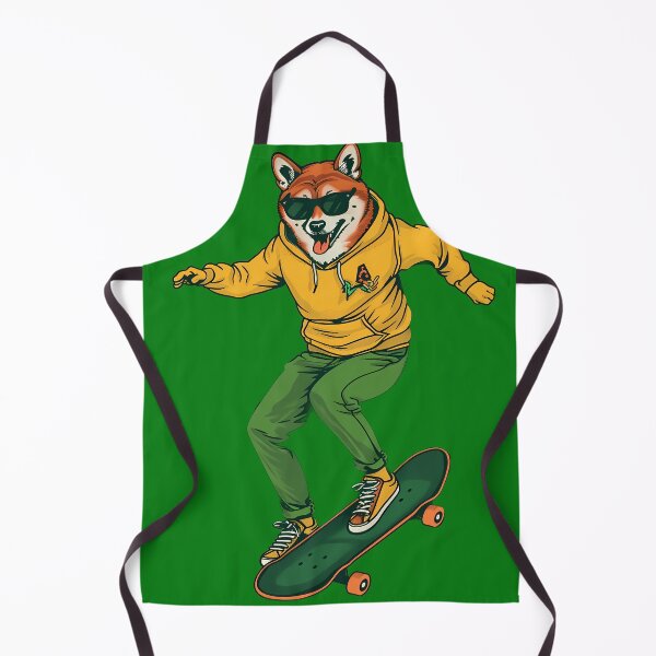 Item preview, Happy Skateboarding Shiba Inu designed and sold by Structure-Blue.