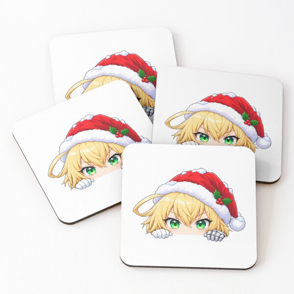Item preview, Jin Kisaragi BlazBlue Christmas Peeking Santa Hat designed and sold by mildaclairmo.