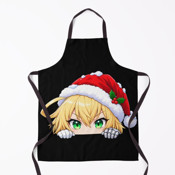 Item preview, Jin Kisaragi BlazBlue Christmas Peeking Santa Hat designed and sold by mildaclairmo.