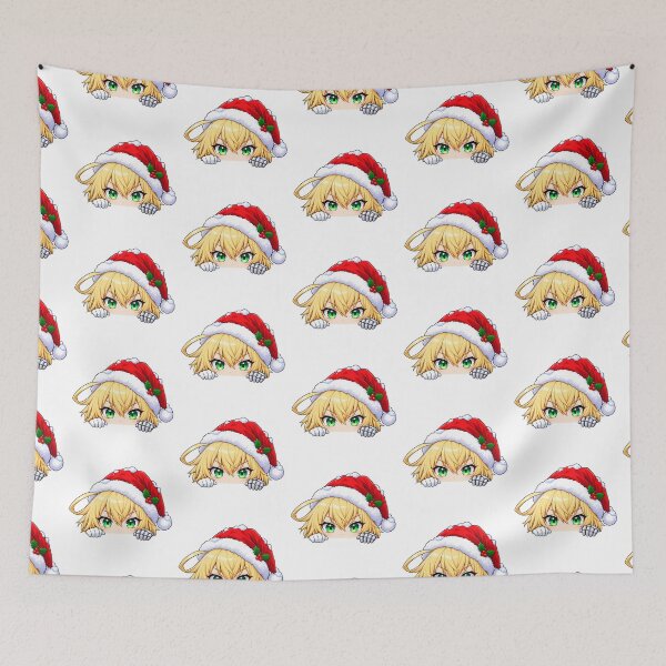 Item preview, Jin Kisaragi BlazBlue Christmas Peeking Santa Hat designed and sold by mildaclairmo.