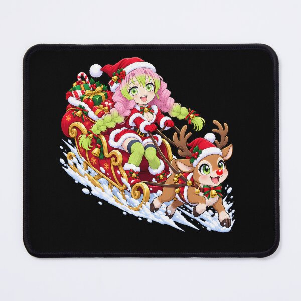Item preview, Mitsuri Kanroji Demon Slayer Christmas Reindeer Sleigh designed and sold by mildaclairmo.