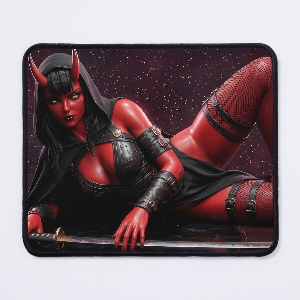Item preview, Red Demon Girl Katana Dark Fantasy designed and sold by GalleryBrisArt.