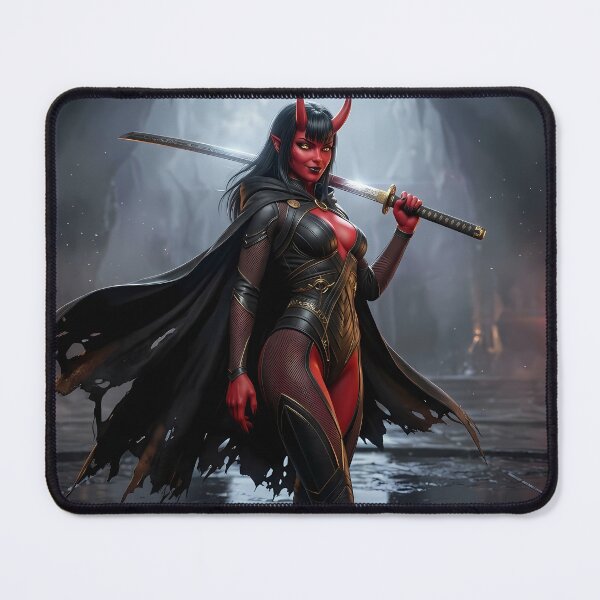 Item preview, Red Demon Girl Katana Dark Fantasy designed and sold by GalleryBrisArt.