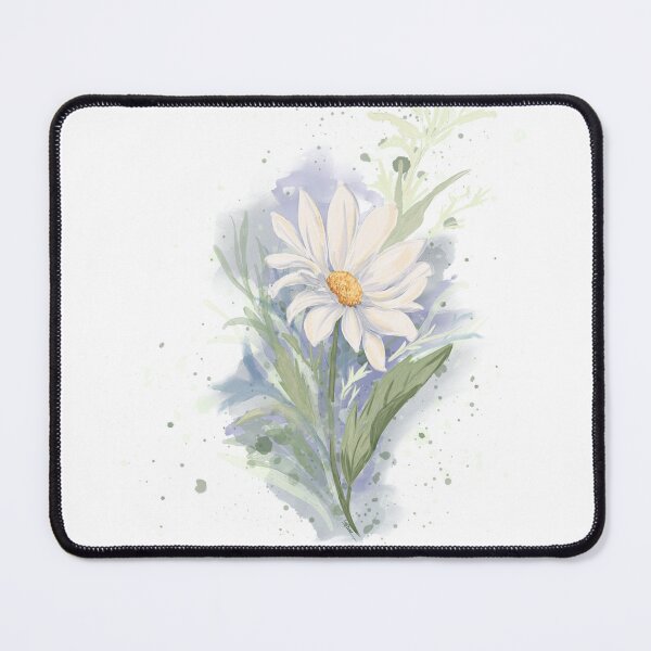 Item preview, Watercolor White Daisy Bouquet Cottagecore Art Gift designed and sold by LafinaArt.