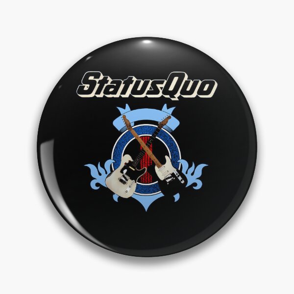 Item preview, Status Quo Crossed Guitars Blue Crest Emblem designed and sold by aestogo.