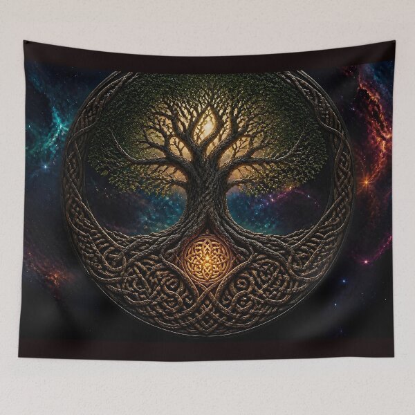 Item preview, Celtic Tree of Life | Fantasy Knotwork Wall Art designed and sold by EWPrints.