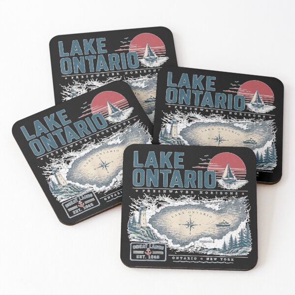 Item preview, Lake Ontario Map Vintage Lake Ontario Est 1615 designed and sold by Aladino Tamayo.