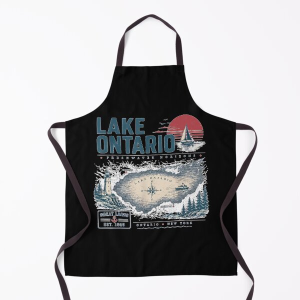 Item preview, Lake Ontario Map Vintage Lake Ontario Est 1615 designed and sold by Aladino Tamayo.