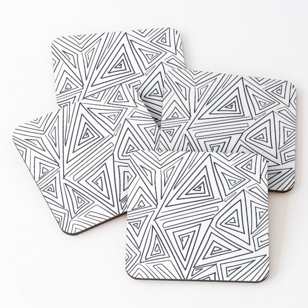 Item preview, Indigo Triangle Optical Pattern designed and sold by Ceylune.